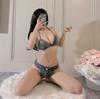 Sexy Lingerie Three-point Beach Bikini Seduction Short Hot Pants on Bed Hot No-take Jeans