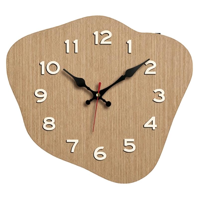 Quiet Wall Clock Nordic Creative Irregular Shape Analog Clock Quiet Mechanism Precise Timing For Bedroom Office