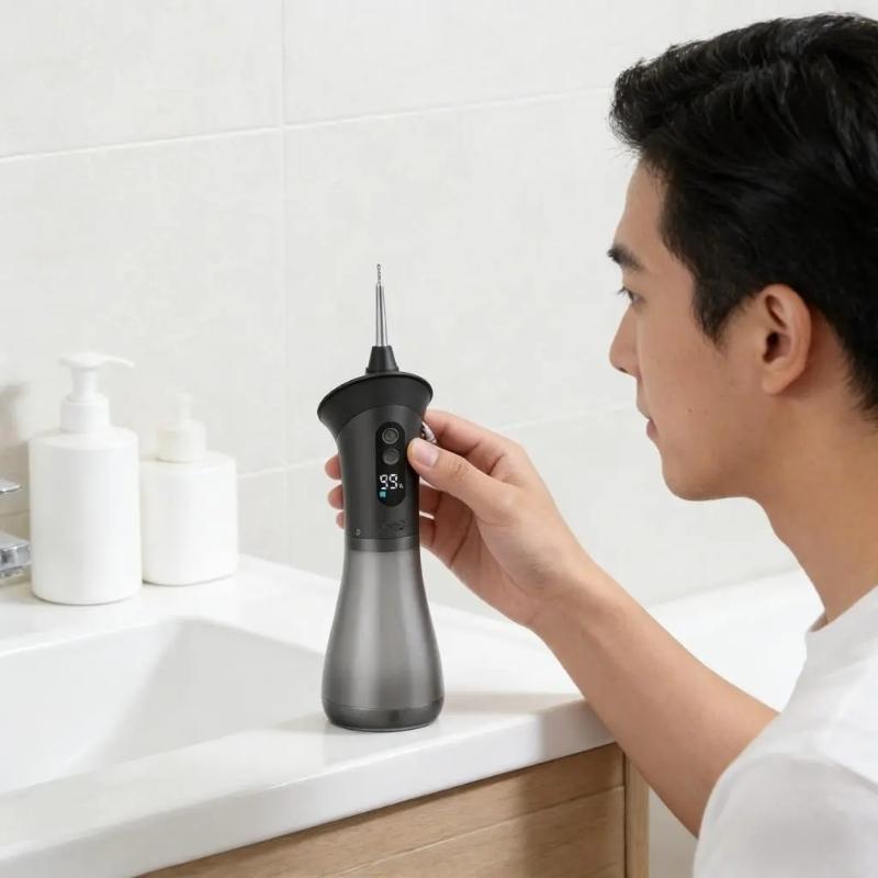 Elektrisches Ohrenschmalzentfernungswerkzeug Wasserbetriebener Ohrreiniger mit LED-Anzeige zur effektiven Ohrenschmalzentfernung 3 Druckeinstellungen