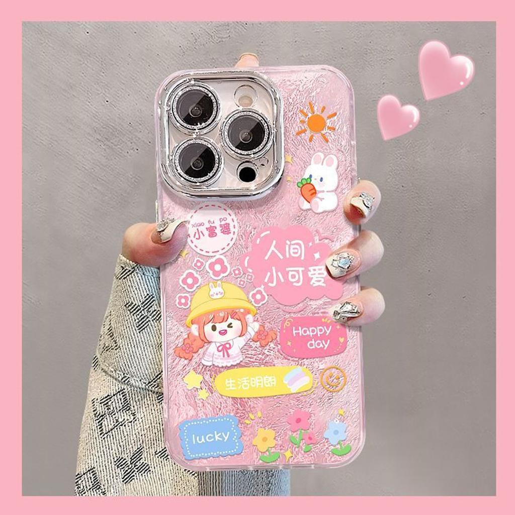 Handyhülle mit feinem Loch-Gletschermuster, modisch, schweißabweisend, TPU, Cartoon-Ins-Stil, personalisierter Paar-Kreativstil