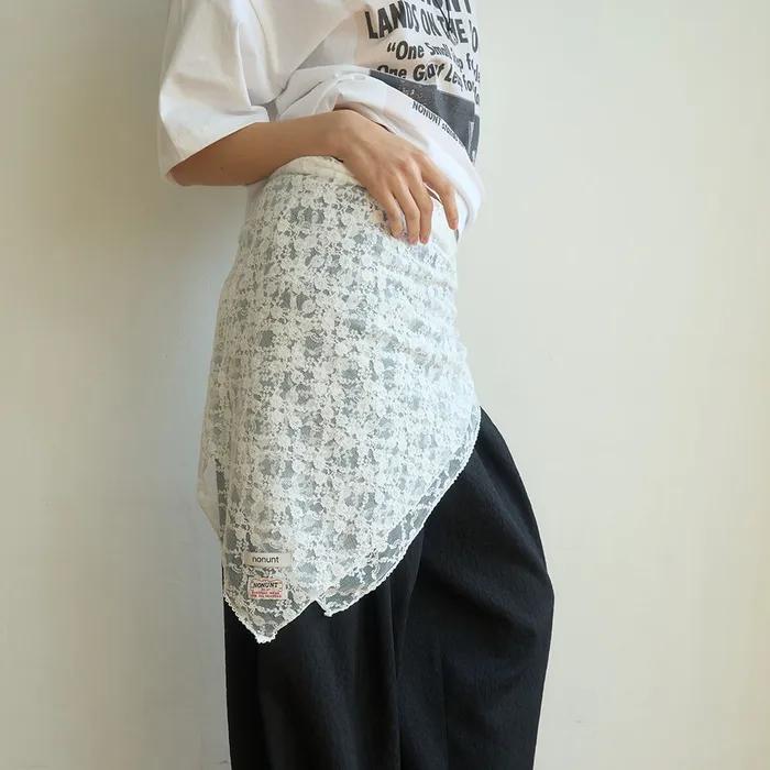 [1st Reorder] Lace Scarf_White