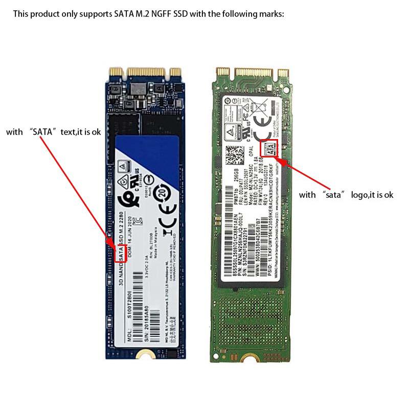 Rozšiřující karta adaptéru B+M Sata M.2 Ngff Ssd To Sata 3 Raiser M.2 To Sata
