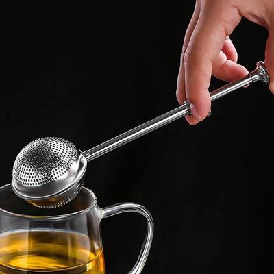 Stainless Steel Tea Infuser Long Handle Tea Strainer Diffuser Mesh Tea Ball Infuser Filter Brewing Strainer Leaf Tea Accessories