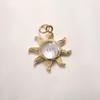 Trendy Sun Pendant Copper Gold-Plated Drip Oil DIY Jewelry: Necklace, Bracelet, Earring Accessories for Women