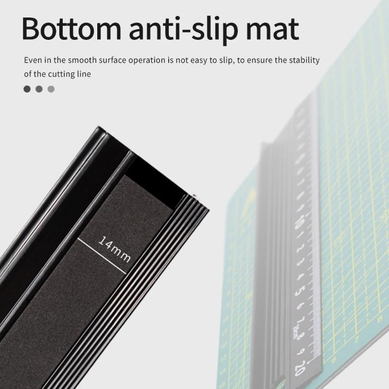 Metal Crafting Ruler L Type Safety Ruler with Clear Scale Cutting Ruler for Cutting and Craft Projects