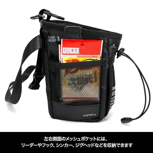 DRESS Tactical Chalk Bag, Approx. 1L, Fishing Accessories Storage Bag, Backpack, Convenient Waist Pouch for Light Fishing, Ajing Fishing Set, Pliers,