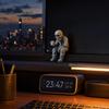 3D Printed Sitting Skeleton Statue with Coffee Cup, Drinking Coffee Skull Figurine, Compact Desktop Decoration for Office Study Room Ornaments