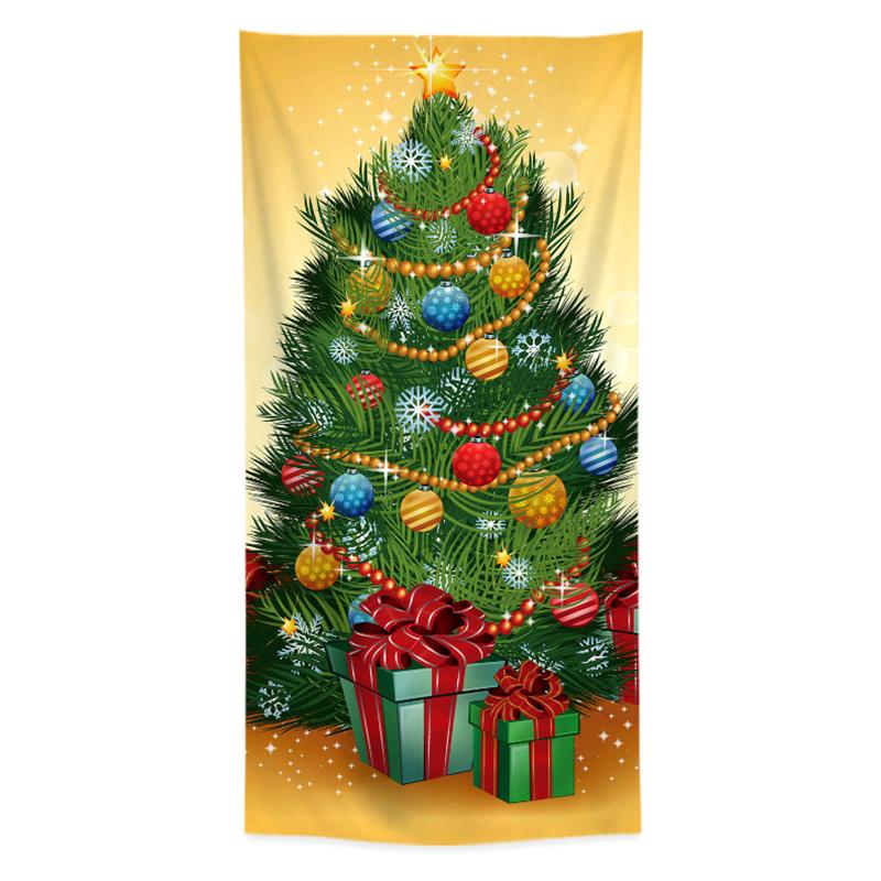 1PC Background Cloth Atmosphere Polyester Party Supplies Christmas Door Hanging Christmas Decorations Blanket