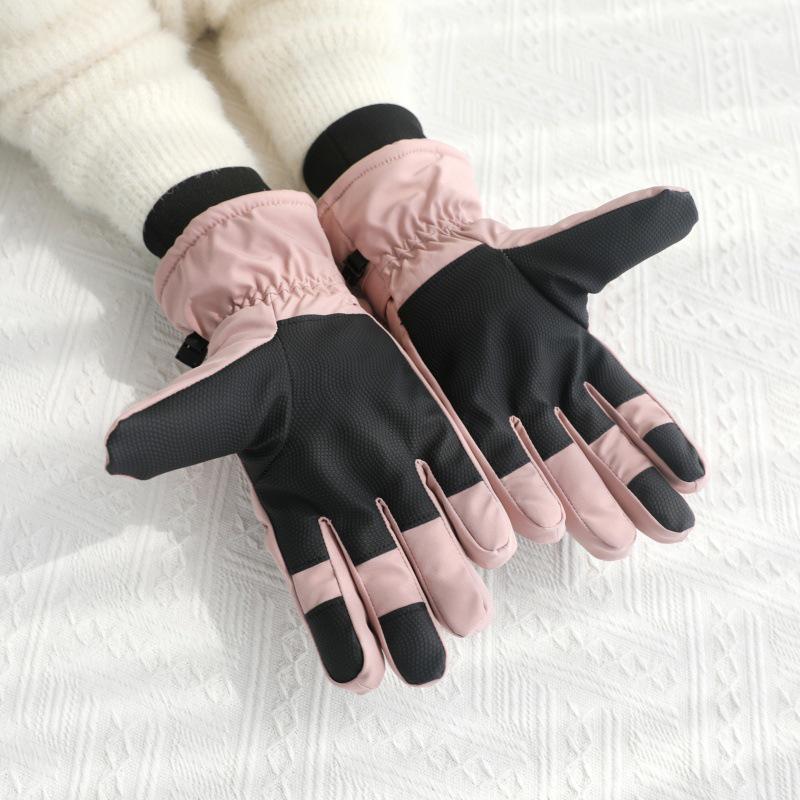 Unisex Winter Ski Gloves: Touchscreen, Thick Velvet, Waterproof, Non-Slip for Outdoor Cycling