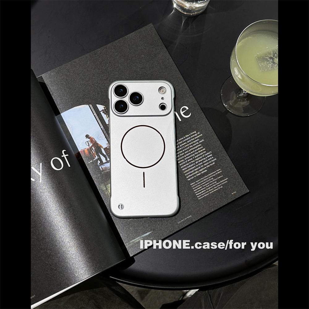 Frameless Magnetic Phone Case for Magsafe Apple iPhone 17 Air 16 Plus 16 14 13 12 Pro Max Back Cover with Camear Protective Thin