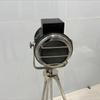 Nautical Nickel Finish and Black Wood Searchlight Chrome Tripod Home Décor Nautical Collectible Spotlight Floor Lamp