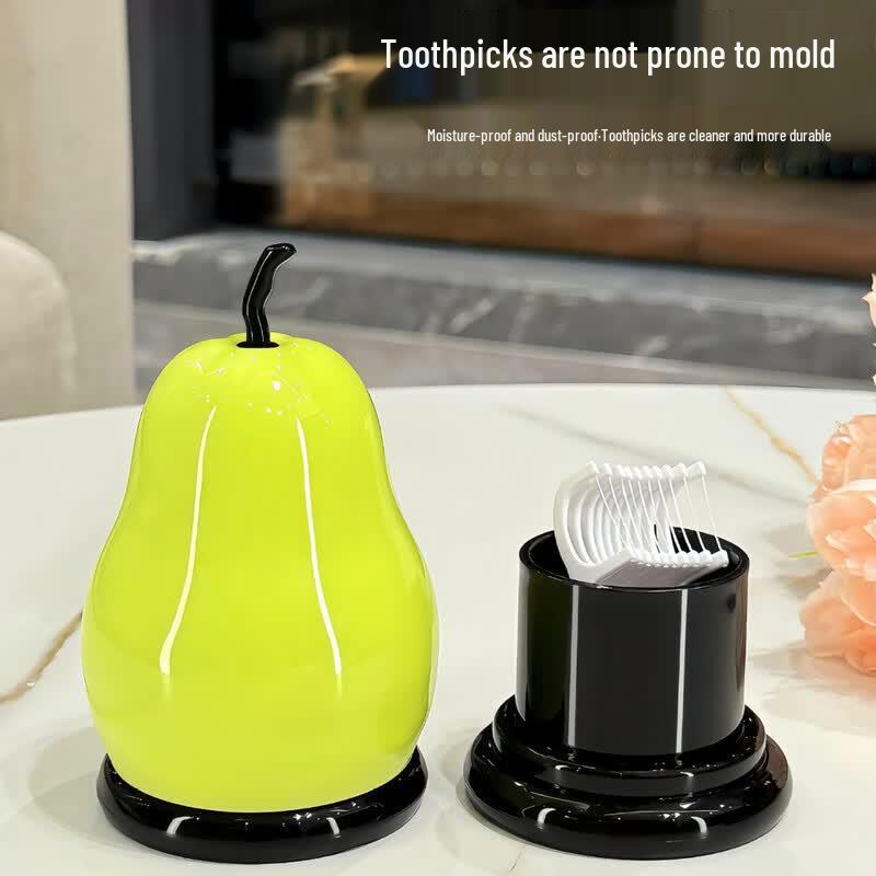 Daoying Apple Pear Toothpick & Cotton Swab Holder