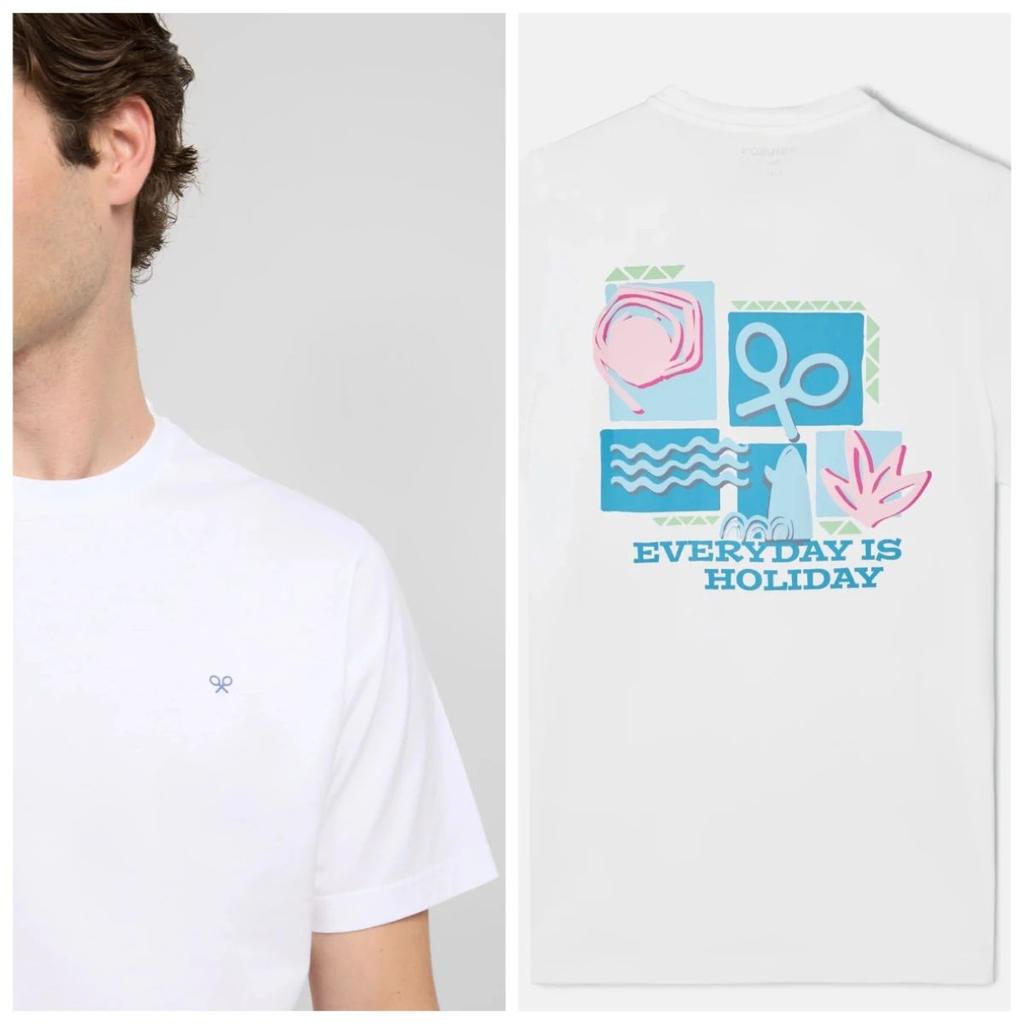 Summer New Round Neck Cotton T-shirt Printed Surfing Sports Short Sleeves Loose and Comfortable Streetwear Oversized Top Unisex