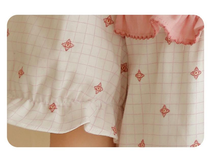 Women's Summer 2023 Pure Cotton Gauze Pajamas with Loose Five-Point Sleeves