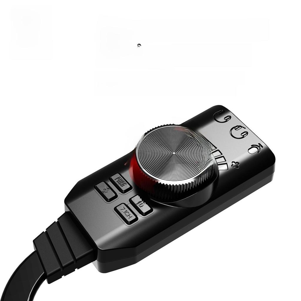 Herní zvuková karta Puji GS3 s USB 7.1 a 3,5mm konektorem pro sluchátka s mikrofonem pro PC a mobilní zařízení