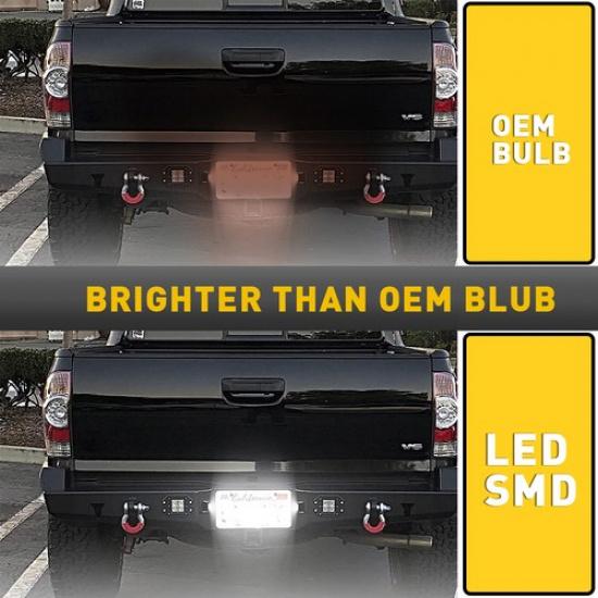 White Full License LED Plate Lights 6000K Lamp Set For Tacoma Toyota 1995-2004