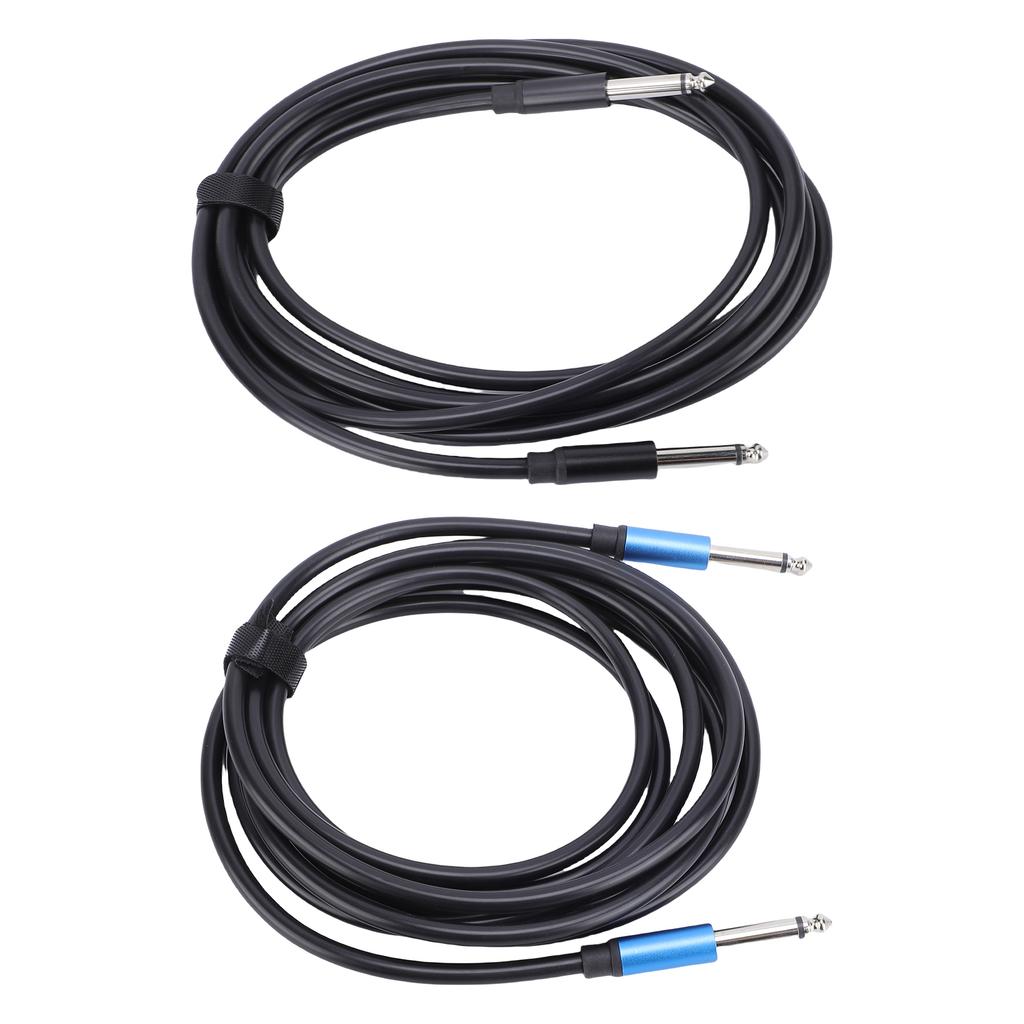 6.35mm Guitar Cable with Copper Core - Dual Straight Plug Mono Sound Cord, Waterproof Professional Instrument Cable for Stage