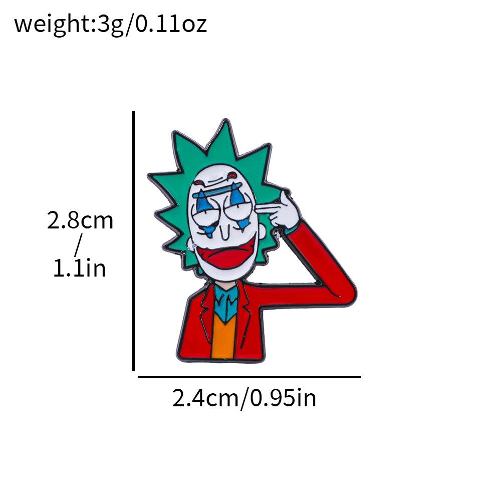 Забавная Креативная Мультяшная Металлическая Значок Рик и Морти Комедийные Анимационные Персонажи Сплав Капельная Брошь