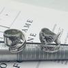 Ring Retro Eternal Bague Copper Color Punk Gothic Vintage Open Ring for Men Women Handmade Designer Zircon Gothic Wedding Ring