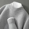 New Semi-turtleneck Cashmere Sweater Men's Thickened Sweater Solid Color Long-sleeved Wool Knitting