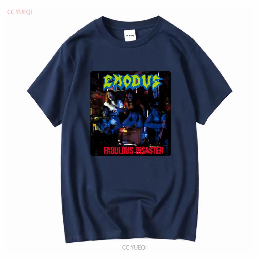 Edizione Limitata NWT Exodus Fabulous Disaster American Extreme Metal Rock T Shirt S 4XL manica lunga o corta vintage Lavato moda