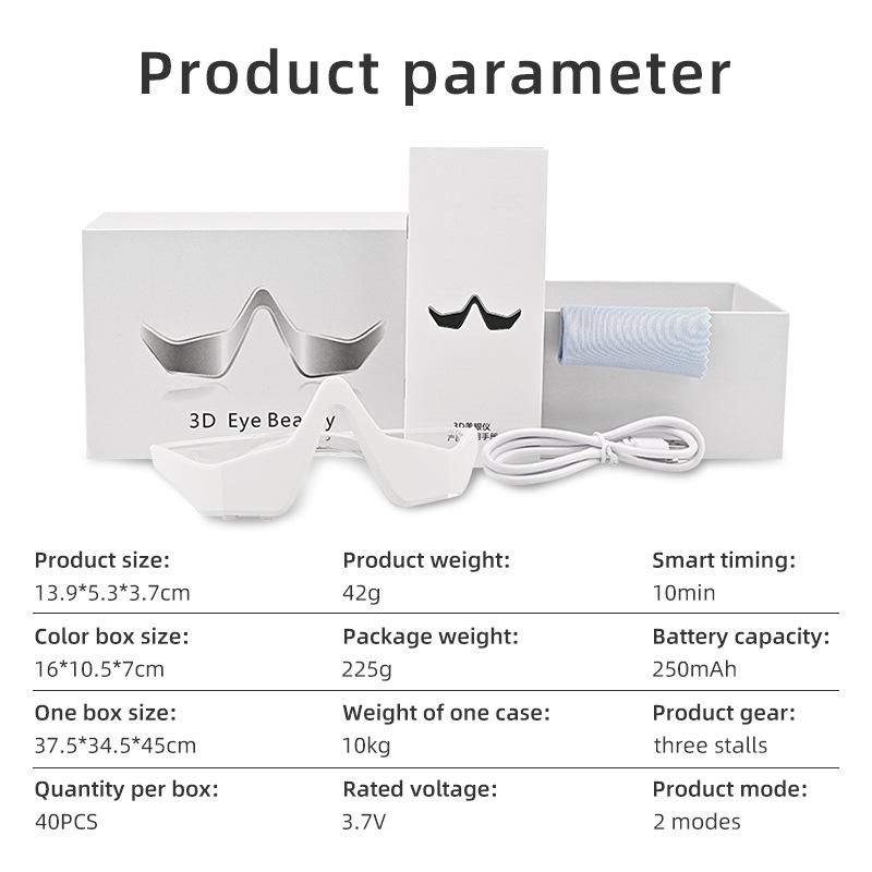 Multifunctional Eye Care Device: Handheld Beauty Massager with Red Light and Essence Application for Home Use.