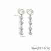 Fashion Personality Creative Earrings Stainless Steel Earrings High-End Zircon Tassel Niche Design