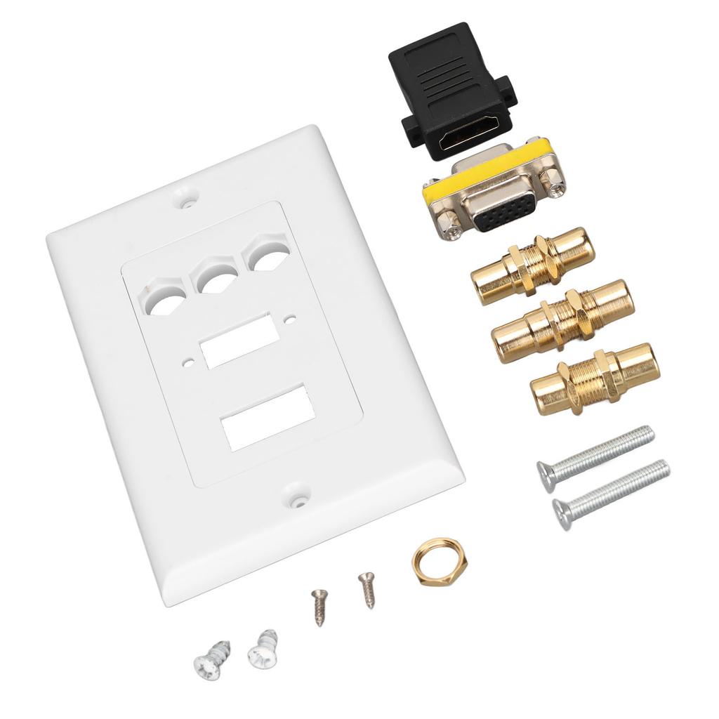 Multimedia Socket HD Multimedia Interface 3RCA VGA Coaxial Ethernet Wallboard Socket Coupler Type Connector