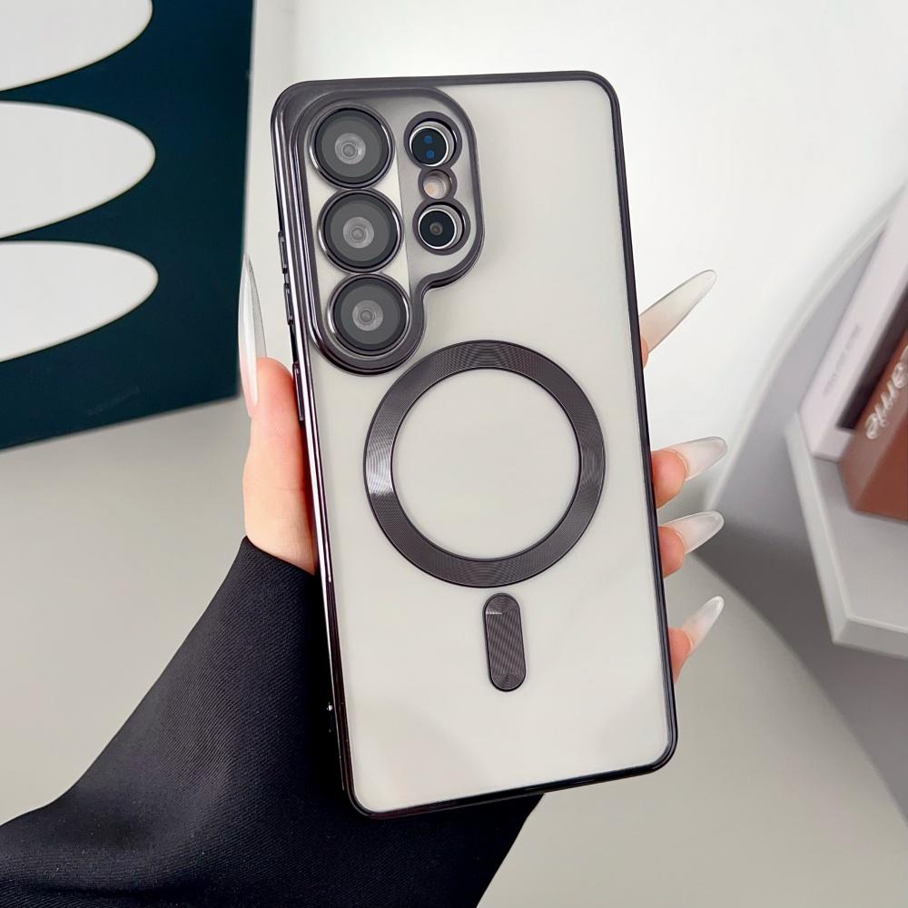 Luxury Plating Phone Case For Samsung Galaxy S26 Ultra S25 S24 S23 FE S22 S21 Plus Ultra Note 20 10 Magnetic For Magsafe Cover