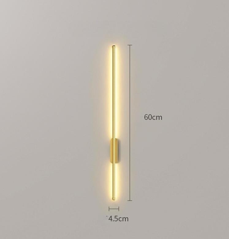 Moderne minimalistische LED-Streifen-Wandleuchte, 3 Farben dimmbar, ohne Bohren, Touch-Steuerung, Schlafzimmer, Nachttisch, Wohnzimmer, TV-Hintergrund