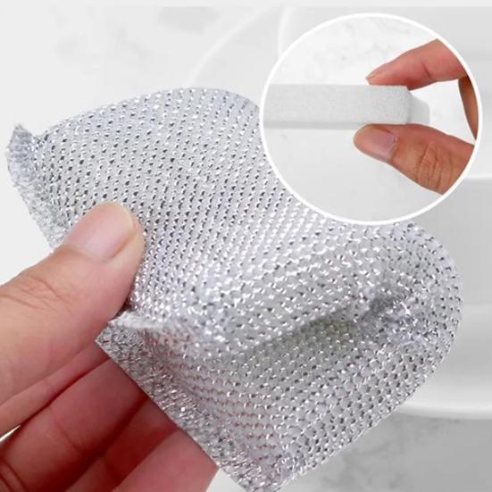 4Pcs Dishwashing Sponge Ergonomic Design Double-Sided Tableware Cleaning Sponge Multi-Functional