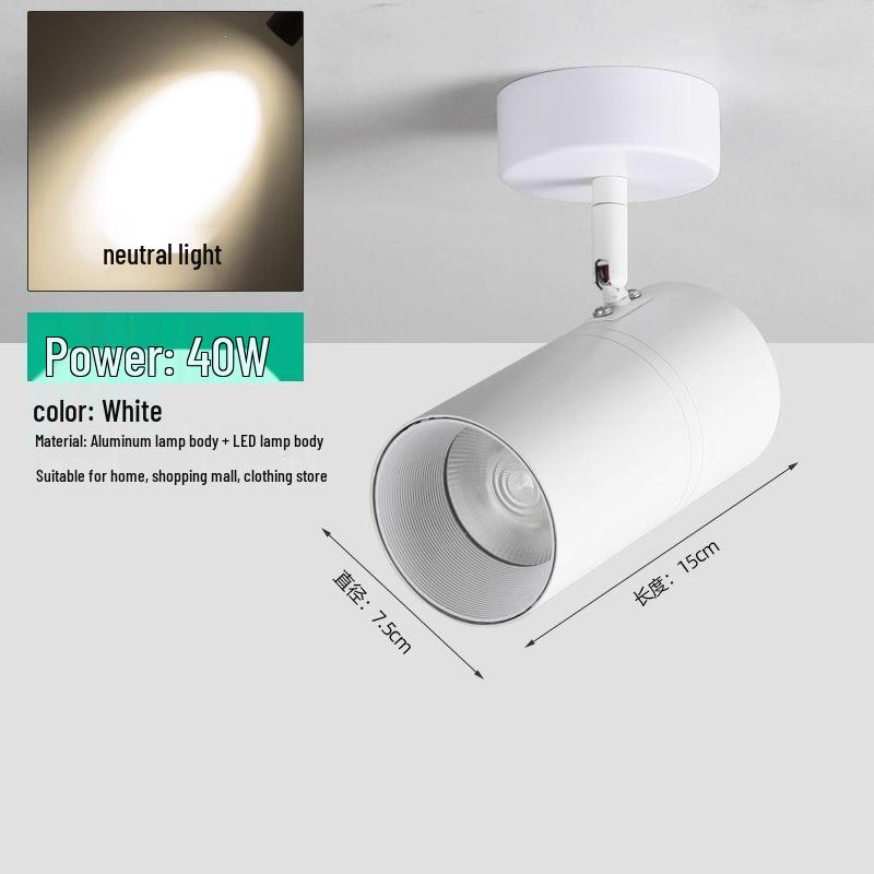 COB LED Surface-Mount Spotlight for Retail and Home Background Walls