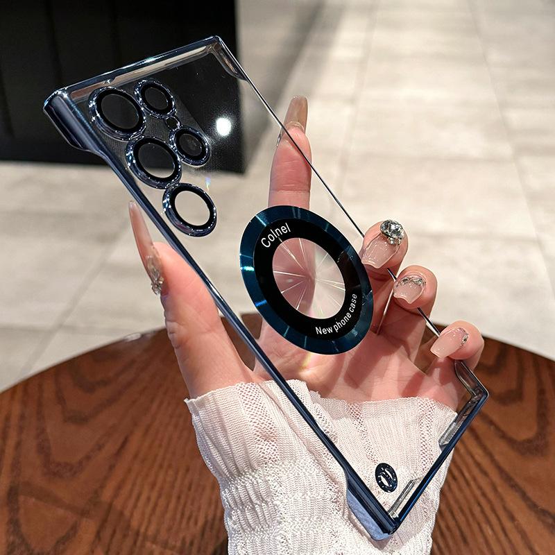 Samsung S25 Ultra Thin Electroplated Frameless Mobile Phone Case S24ultra Magnetic S23 Heat Dissipation and Breathable Case