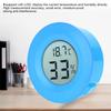 Mini Sirkulært Innfelt Digitalt LCD Termometer Hygrometer Fuktighets Temperaturmåler InnendørsBlå