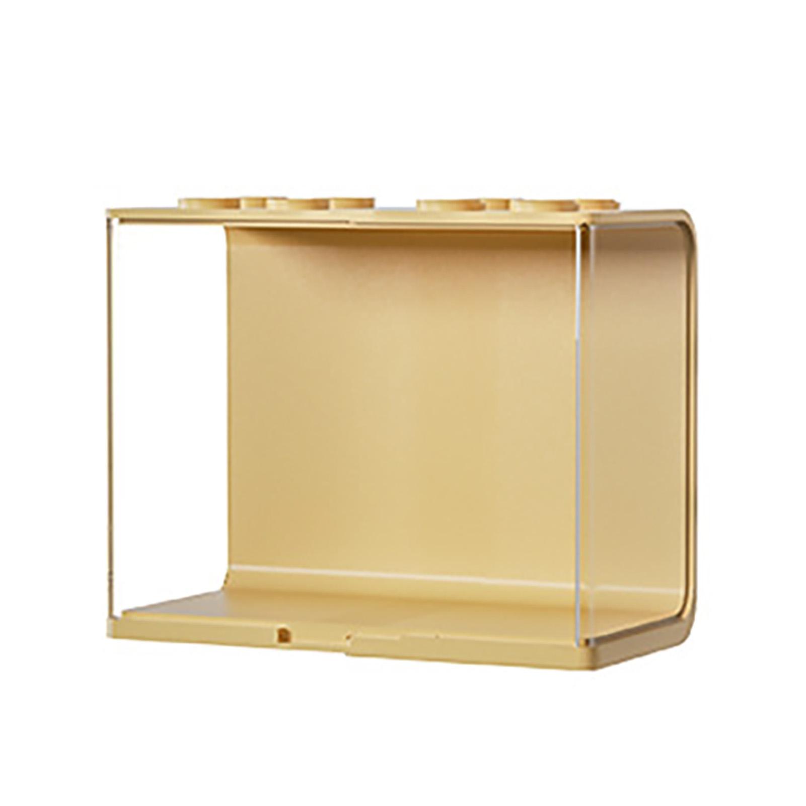 

Кукольный витринный шкаф ABS прозрачный штабелируемый прозрачный витринный ящик подставка для хранения игрушек для мини-фигурок жёлтый