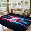 Crystal Velvet Square Rug Custom NameBayern Munich Pattern Non Slip Home Floor Decor Rug