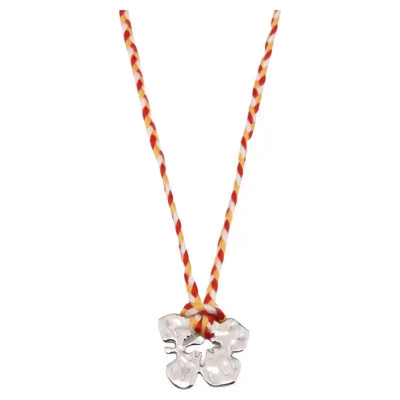 Ins Blogger Gold Flower Braided Necklace, Retro Long Versatile Sweater Chain Clavicle Choker