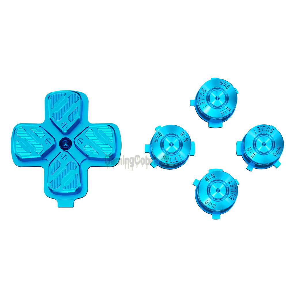 EXtremeRate Custom Metal Cross Key ABXY-Taste, kompatibel mit PS5, benutzerdefinierter Ersatz-Aktionsknopf, Richtungstaste, kompatibel mit Controller, nicht