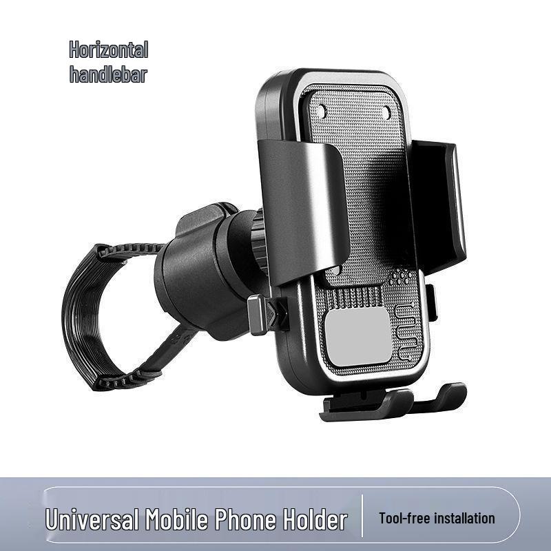 

Universal Thickened Phone Mount for Electric Vehicles, Motorcycles, and Bikes – Ideal for Navigation and Food Delivery. Horizontal Handle чёрный