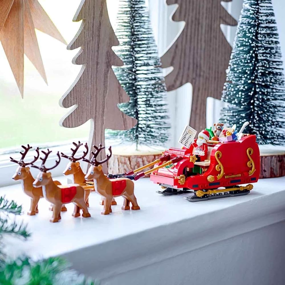 LEGO Santa's Sleigh Toy Building Set for Kids 9-11 Years Old Decorative Blocks