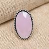 Pink Chalcedony Gemstone Solid 925 Sterling Silver Handmade Jewelry Excellent Ring