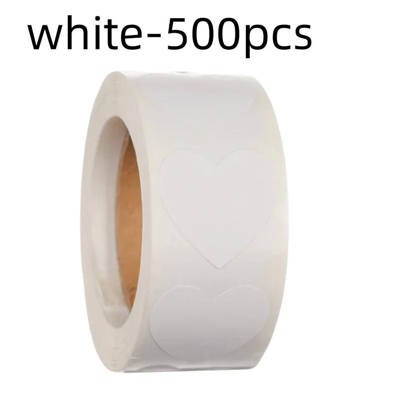 500Pcs Love Heart Stickers Roll Cute Heart Shaped Seal Labels for Scrapbooking Craft Birthday Party Gift Packaging Stationery