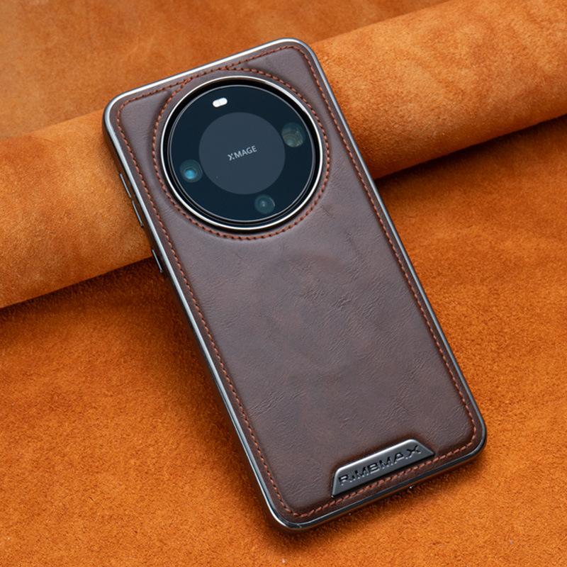 

Leather Suitable for Huawei Mate60pro Mobile Phone Case Magnetic Suction Full-inclusive Business Men s M60 Light Luxury Anti-fall Leather Case Huawei Mate 60 Pro +