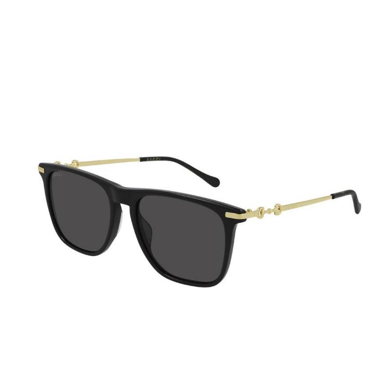 

GUCCI Side Logo Lettering Metal Square Sunglasses Men s Gold 55 золотой