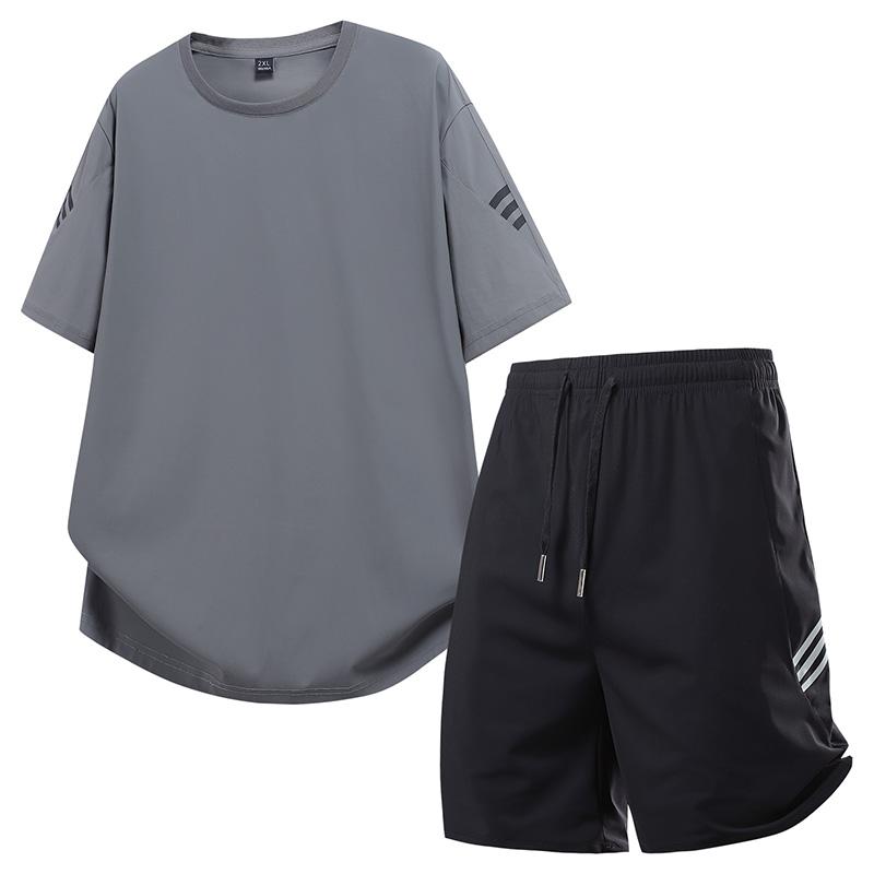 Men's Short Sleeved Set Versatile Casual Sports Two-piece Set