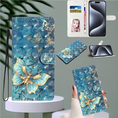 3D Butterfly PU Leather Wallet Phone Case for iPhone,Samsung,Xiaomi Redmi,Motorola,Blackview,Sony,Oppo,Huawei,Honor,Google,ZTE,Ulefone,TCL