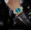 Men's Luminous Waterproof Quartz Watch with English-Chinese Calendar and Rhombus Case