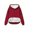 Women's Casual Hooded Sweatshirt Plain Sweatshirt