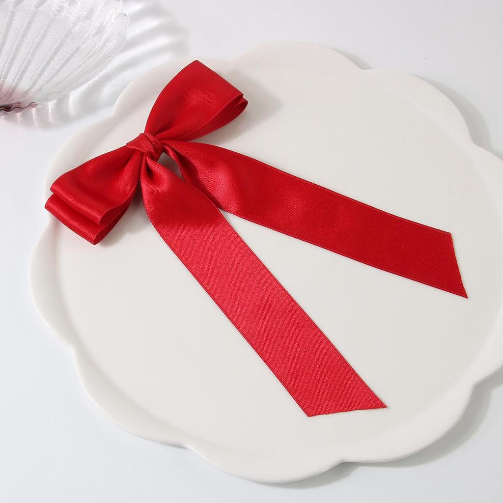 Ballet Style 4cm Bow Duckbill Hair Clip - Sweet Ribbon Hair Accessory
