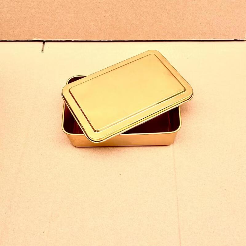 

UOSUUOSU 304 Stainless Steel Korean Gold Serving Tray 28x22x6.5cm